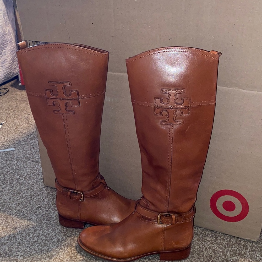 Tory Burch Tan Riding Boots